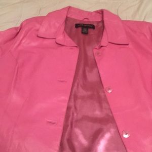 Pink leather jacket